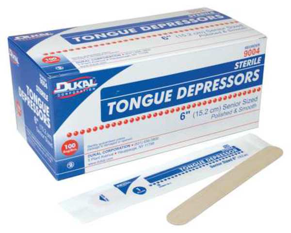 Tongue Depressor, Sterile, 6In., PK100