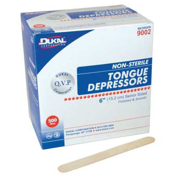 Tongue Depressor, NonSterile, 6In, PK500