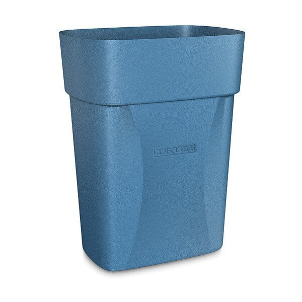 3 1/2 gal Rectangular Correctional Facility Trash Can, Blue, 8 1/4 in Dia, None, Polyethylene