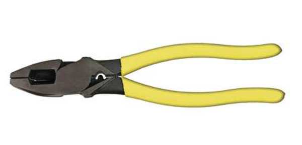 9 1/2 in Linemans Plier Fish Tape Puller, Wire Crimper, Chrome Vanadium Steel
