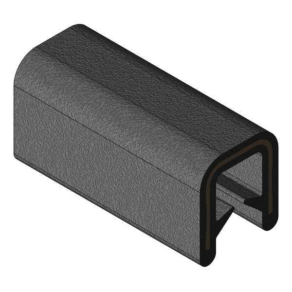 Edge Trim, Alum Clip, 0.33 In W, 100 Ft