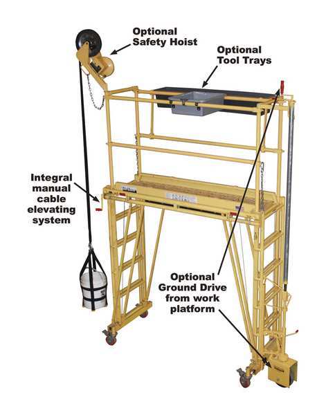 Rolling Work Platform, 8 ft. L