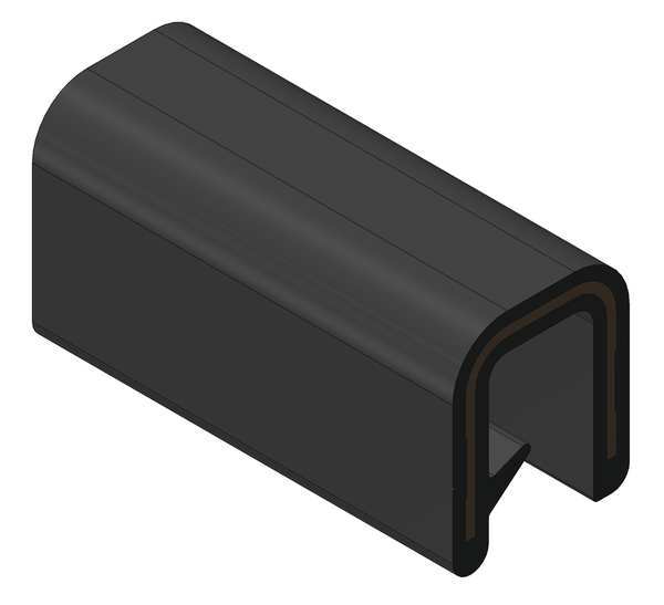 Edge Trim, Alum Clip, 0.23 In W, 250 Ft