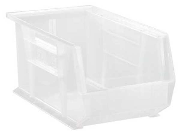 Hang & Stack Storage Bin, Clear, Polypropylene, 14 3/4 in L x 8 1/4 in W x 7 in H