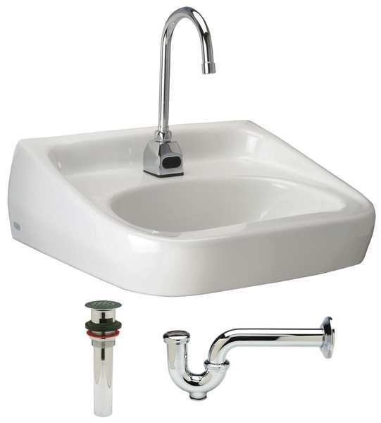 Bathroom Sink Kit, Vitreous China, White