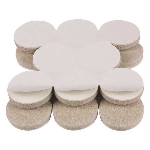 Felt Pads, Self-Stick, Round, 1
