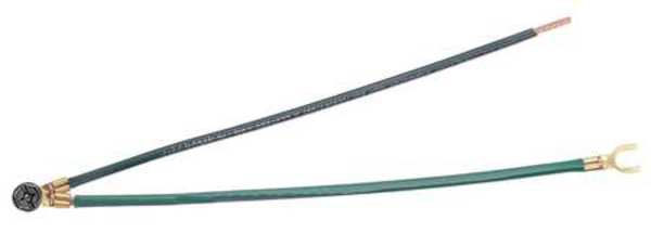Grounding Tail, 2-Wire, PT, Fork, Green, Pk25