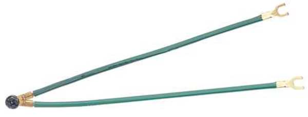 Grounding Tail, 2-Wire, 2 Forks, Green, Pk25