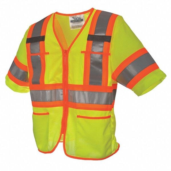 High Visibility Vest, Class 3, 3XL, Green