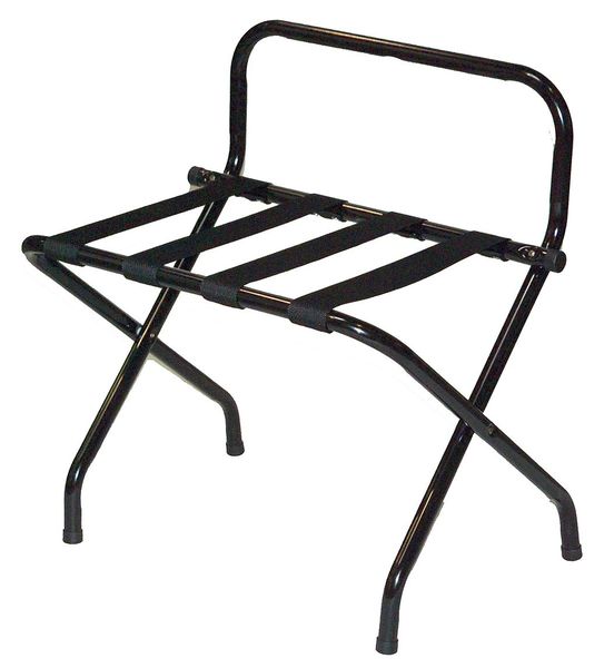 Luggage Rack, High Back, Black, PK6