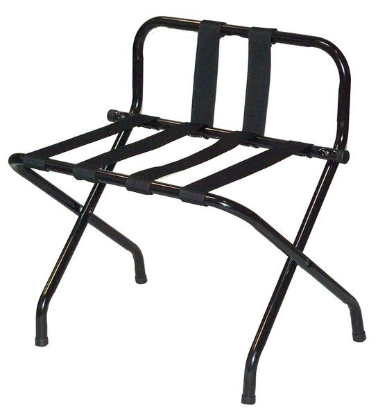 Luggage Rack, w/ High Back, Black, PK6