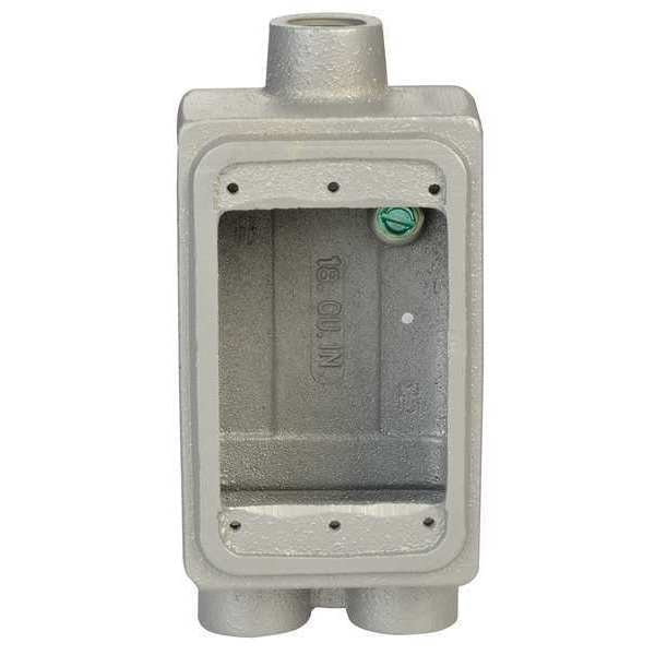 Weatherproof Box, 1Gang, 3Inlet, 25cu. in
