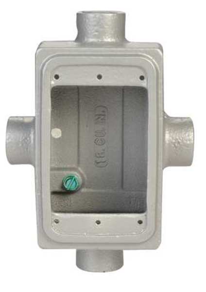 Weatherproof Box, 4Inlet, 1/2 Hub, 25cu. in