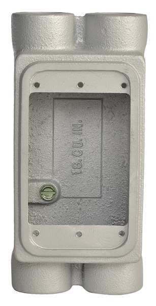 Weatherproof Box, 4Inlet, 1/2in Hub, Iron