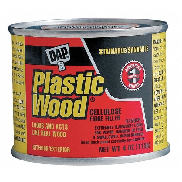 Solvent Wood Filler 4 oz Size, Can Walnut Plastic Wood