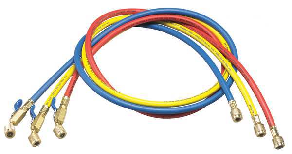 Manifold Hose Set, Low Loss, Connection Size 1/4 in Female, 0 Deg Angle, Number of Hoses 3, 60 in L