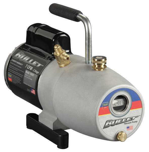 Refrig Evacuation Pump, 7.0 cfm, 6 ft.