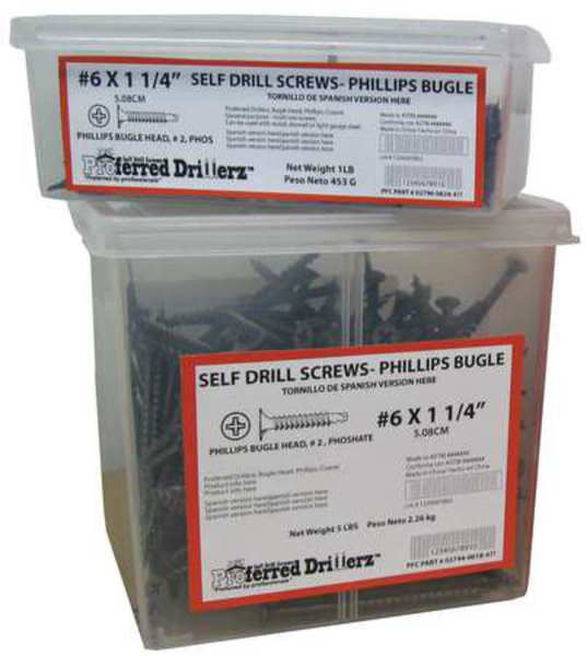 Self-Drilling Screw, #12 x 1 in, Zinc Plated Steel Hex Head Hex Drive, 3500 PK