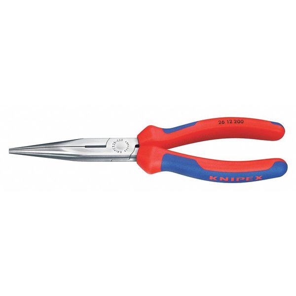 8 in Needle Nose Plier, Side Cutter Multi-Component Grip Handle
