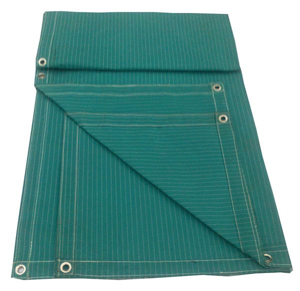 Tarp, 20 x 20 ft, 30 mil, Polyester Coated Cotton Canvas, Standard Duty, Jade Green