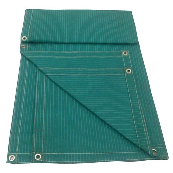 Tarp, 8 x 20 ft, 15 mil, Polyester Coated Cotton Canvas, Standard Duty, Jade Green
