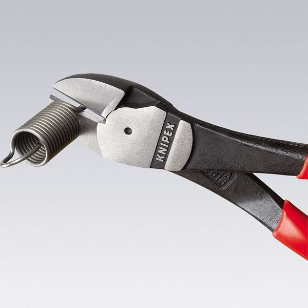 8 in 74 High Leverage Diagonal Cutting Plier Standard Cut Oval Nose Uninsulated