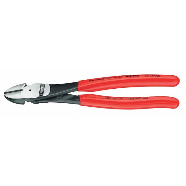 8 in 74 High Leverage Diagonal Cutting Plier Standard Cut Oval Nose Uninsulated