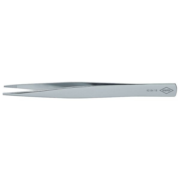 Tweezers, Mount, Rect, Blunt, Serrated, 5 In