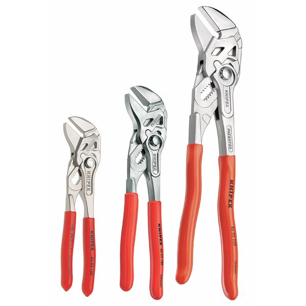 3 Piece Plier Wrench Set Ergonomic Handle