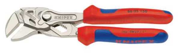 6 in Knipex Cobra Straight Jaw Plier Wrench Smooth, Bi-Material Grip