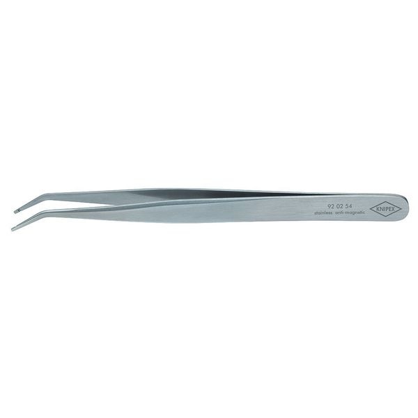 Tweezers, Anti-Magnetic, Angled, 4-3/4 In