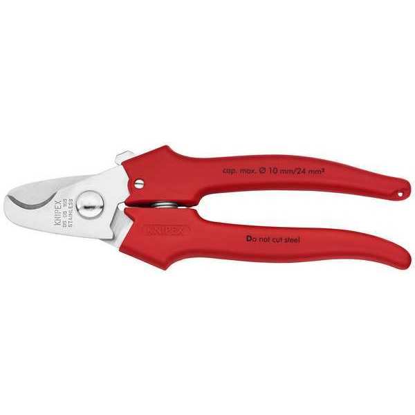 Cable Shears, 6-11/16 In L, 3 AWG, Red