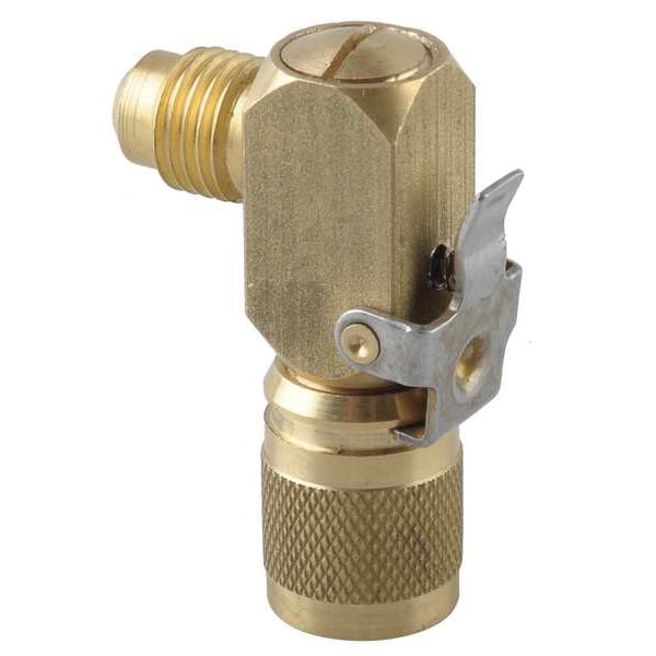 Quick Coupler, Low Loss, 1/4 In MxF, 90 Deg