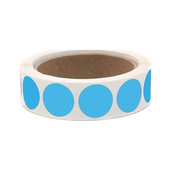 Color Code Circles Label, Blue, 1000roll