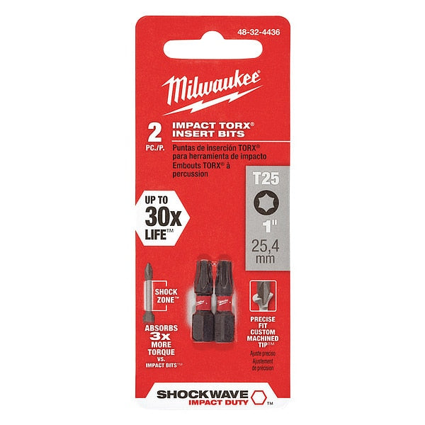 SHOCKWAVE Impact Torx T25 Insert Bits (2 PK)