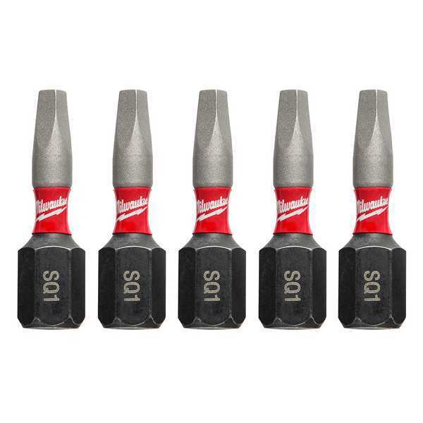 SHOCKWAVE Impact Square Recess #1 Insert Bits (5 PK)