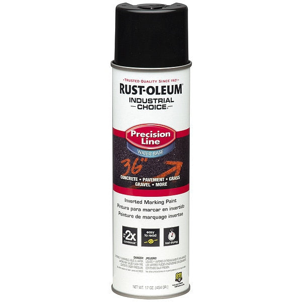 Inverted Marking Paint, 17 oz., Black, Water -Based