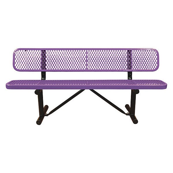 Bench/Back, Portable, 6ft., Purple