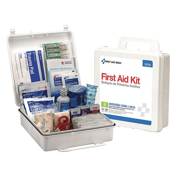 First Aid Kit, Plastic, 50 Person
