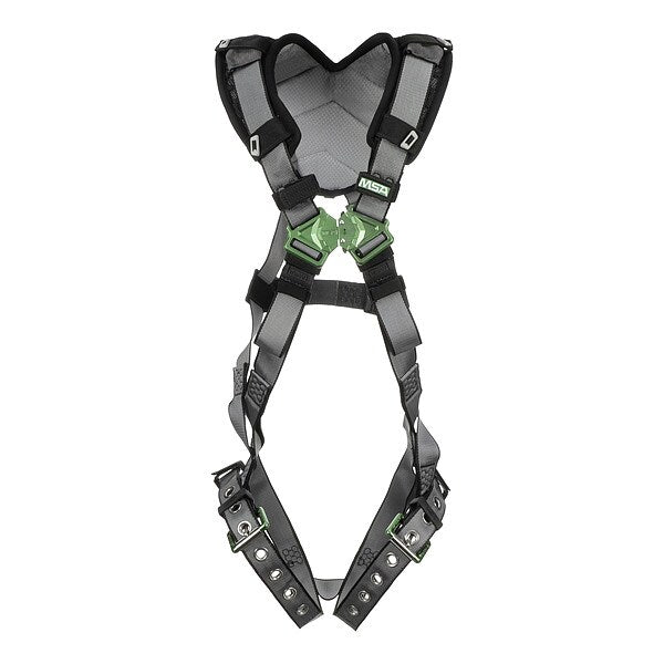 Full Body Harness, Vest Style, M, Nylon, Gray
