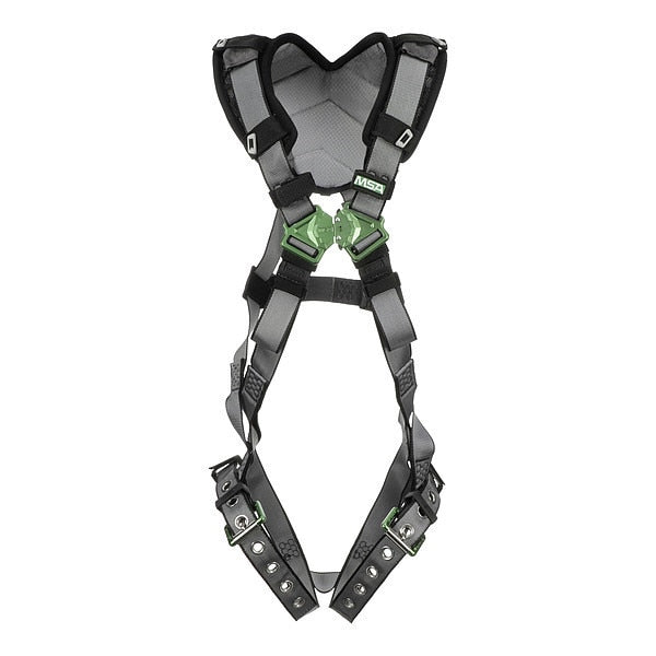 Full Body Harness, Vest Style, 2XL, Nylon, Gray
