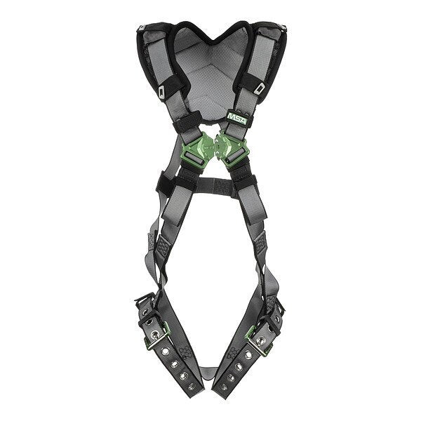 Full Body Harness, Vest Style, XL, Nylon, Gray
