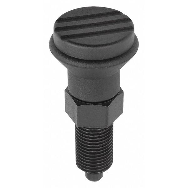 Indexing Plunger D1= 3/8-24, D=5, Style A, Non-Lockout wo Locknut, Stainless Steel Not Hardened