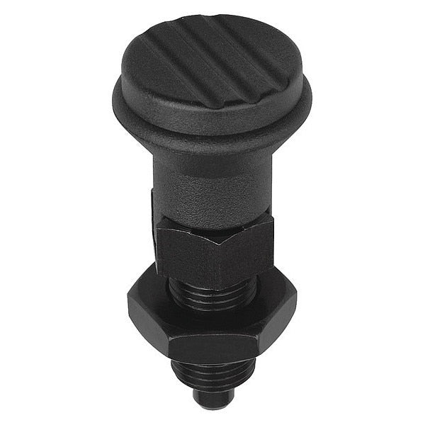 Indexing Plunger D1= 3/4-10, D=10, Style D, Lockout Type w Locknut, Stainless Steel Not Hardened