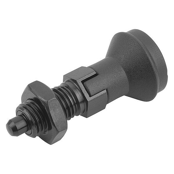 Indexing Plunger D1= M20X1, 5, D=10, Style D, Lockout Type w Locknut, Steel Hardened