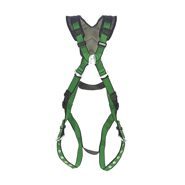Safety Harness, Vest Style, Super XL, Polyester, Green