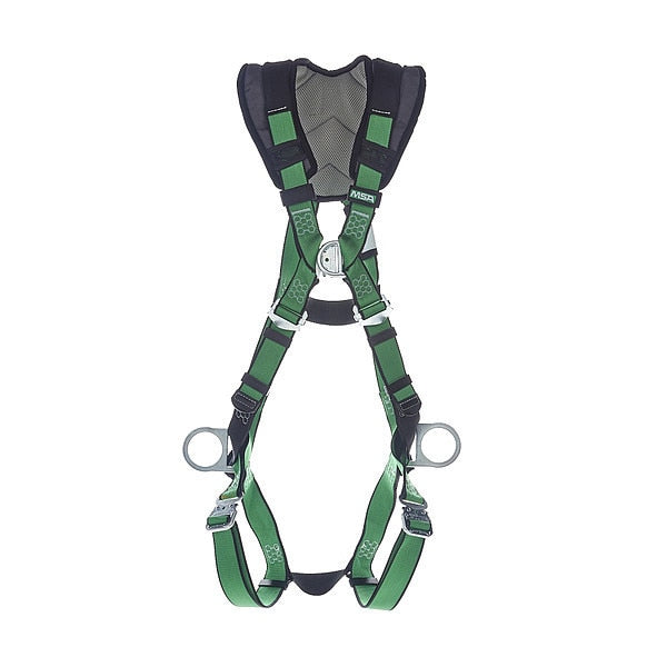 Safety Harness, Vest Style, Standard, Polyester, Green