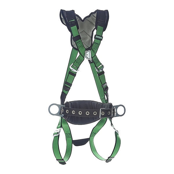 Construction Harness, Vest Style, XS, Polyester, Green