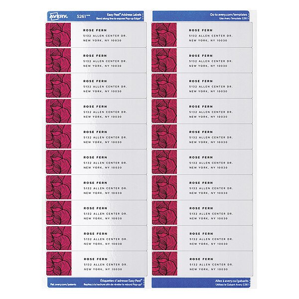 Easy Peel Address Labels, Sure Fee, PK500