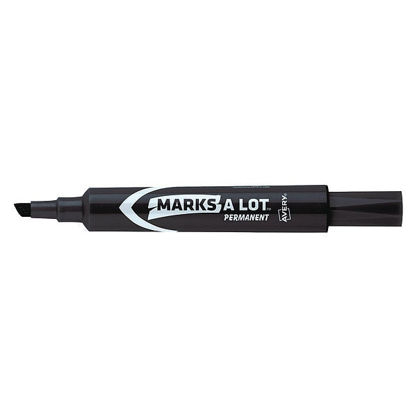 Desk-Style Permanent Marker, Chisel Tip, Black
